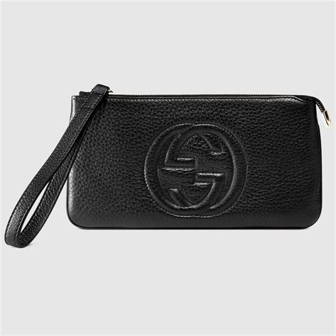 gucci black soho wristlet|gucci wallets on sale.